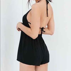 Urban Outfitters Tie-Back Black Romper